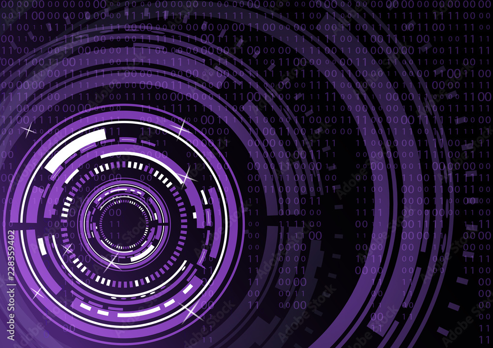 Poster modern abstract technology in design. the concept of communication, innovation. the circle of digita