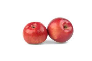 red apple on white background
