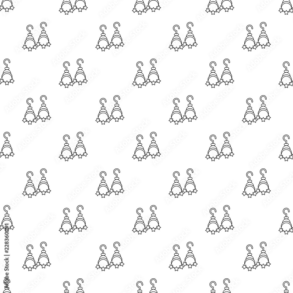 Aufkleber moon and star earrings pattern vector seamless repeating for any web design