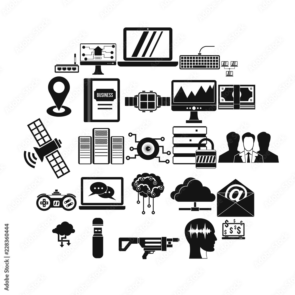 Poster modern entertainment icons set. simple set of 25 modern entertainment vector icons for web isolated 