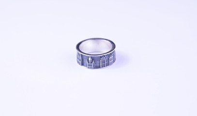 ring on a white background depicting the temple
