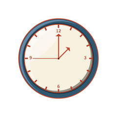 clock of wall isolated icon