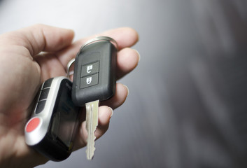 Car keys in woman’s hand