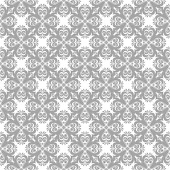 Gray seamless pattern on white background