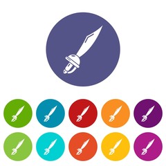 Sword turkey icon. Simple illustration of sword turkey vector icon for web