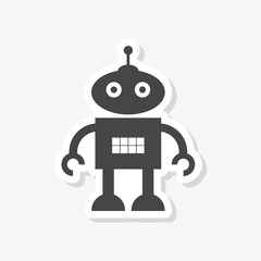 Robot flat simple sticker