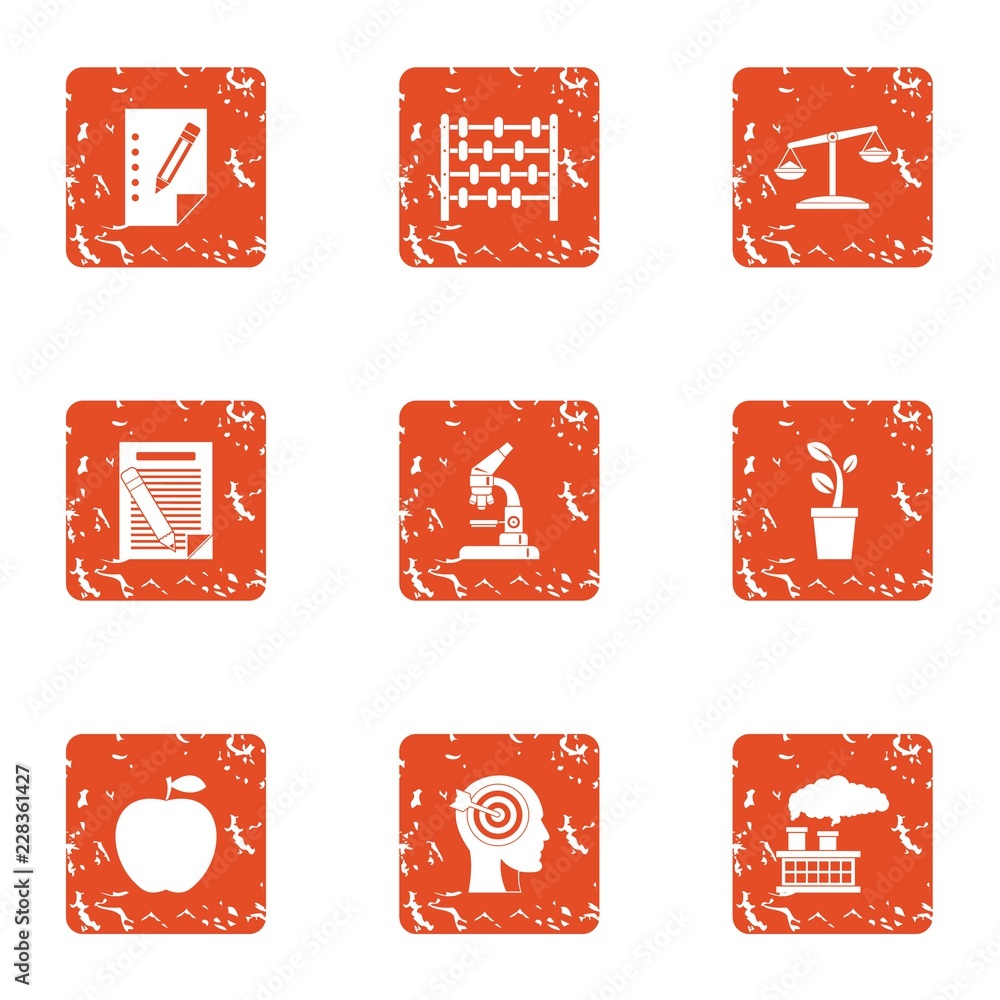 Poster balance icons set. grunge set of 9 balance vector icons for web isolated on white background