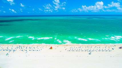 Fototapeta na wymiar Aerial view of Miami Beach, South Beach, Florida, USA. 