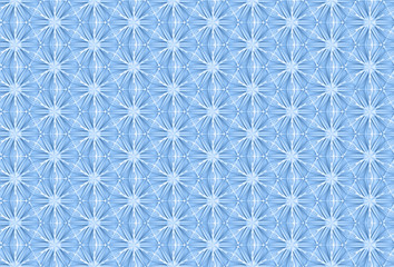 Seamless light texture of three-dimensional elegant flower petals based on hexagonal grid 3D illustration