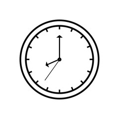 clock of wall isolated icon