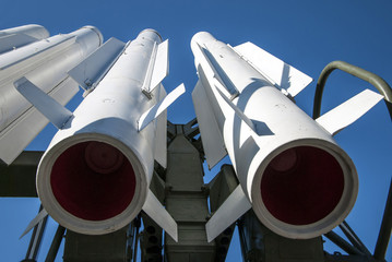 missiles on sky background