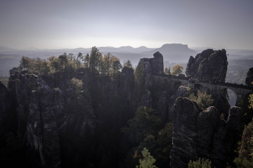 Saxony Bastei Mountains national park nature panorama