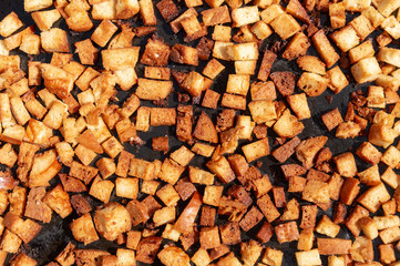background square dry bread crumbs