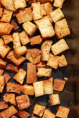 background square dry bread crumbs