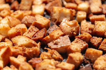 background square dry bread crumbs