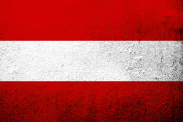 National flag of Austria. Grunge background