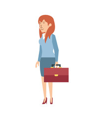 businesswoman with portfolio avatar character