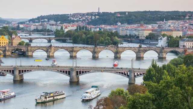 Summer timelapse of Prague, Czech Republic.