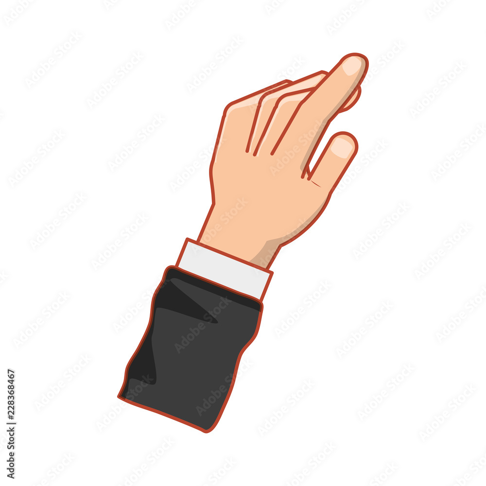 Poster hand pointing with index finger
