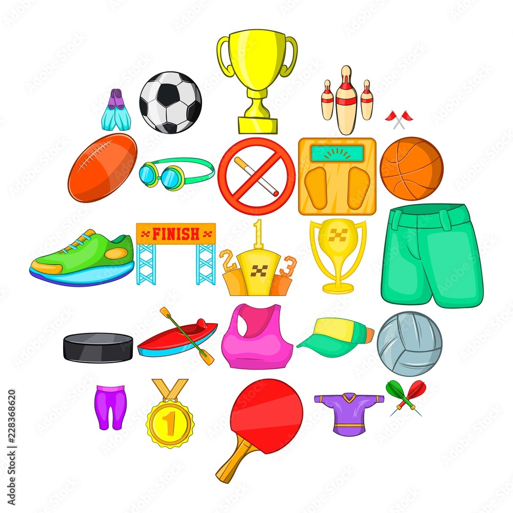 Poster competitive game icons set. cartoon set of 25 competitive game vector icons for web isolated on whit