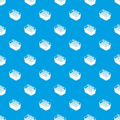 Hand wash 30 degrees celsius pattern vector seamless blue repeat for any use