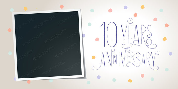 10 years anniversary vector icon, logo. Template design element