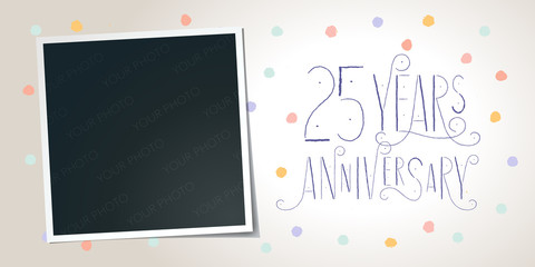 25 years anniversary vector icon, logo. Template design element