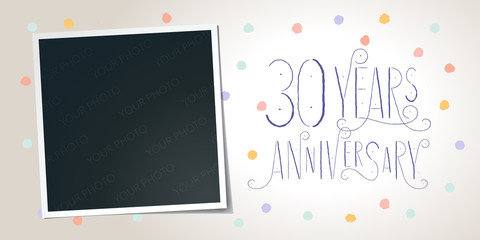 30 years anniversary vector icon, logo. Template design element
