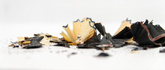 Wood chips, wood pencil trash.