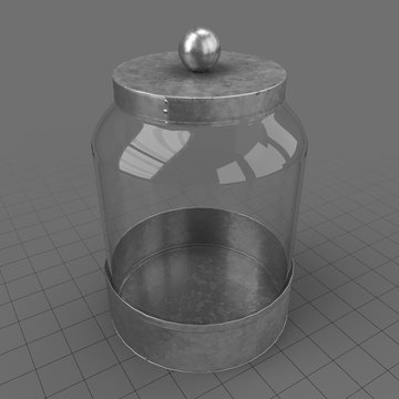 Empty glass canister 3