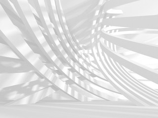 Futuristic White Architecture Design Background