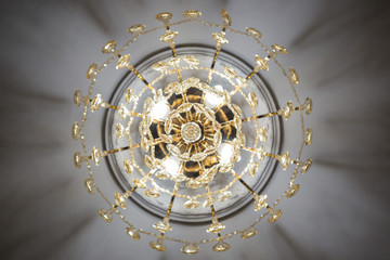 chandelier on the ceiling