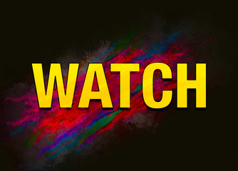 Watch colorful paint abstract background