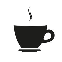 Cup with hot drink icon