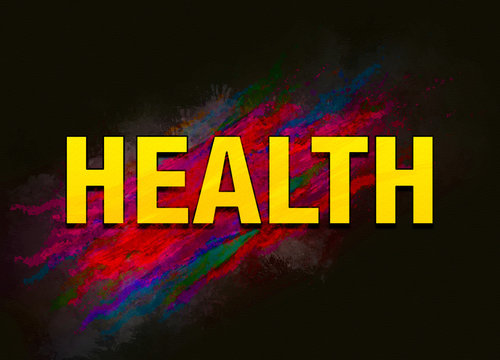 Health colorful paint abstract background