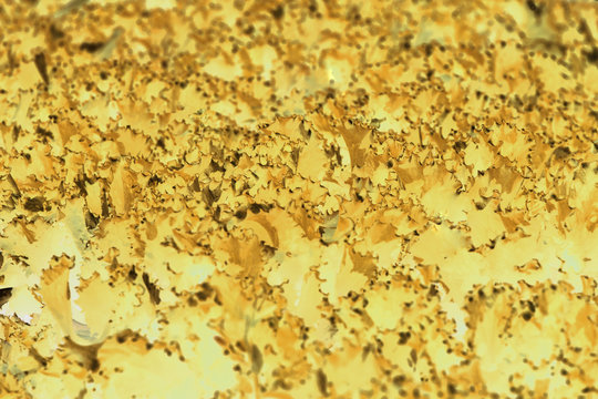 Close up lump of gold mine background texture