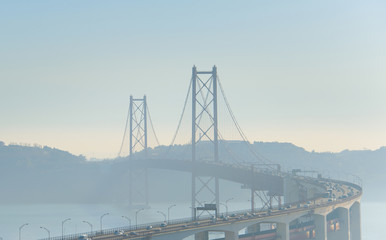 Obraz premium Lisbon 25 April bridge, Portugal