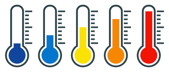 Thermometer / Temperatur / Symbol - obrazy, fototapety, plakaty