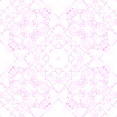 Pink seamless pattern. Artistic delicate soap bubb