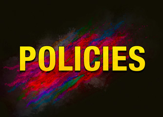 Policies colorful paint abstract background