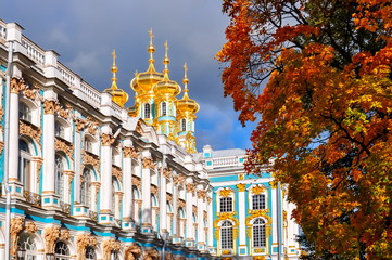 Catherine park in autumn, Tsarskoe Selo (Pushkin), Saint Petersburg, Russia