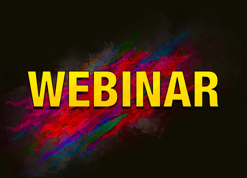 Webinar colorful paint abstract background