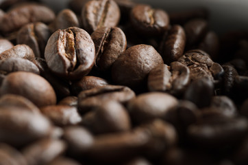 Roasted Coffee Beans Close Up