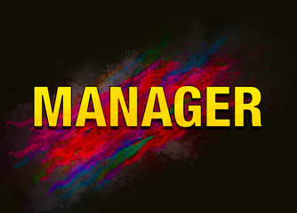 Manager colorful paint abstract background