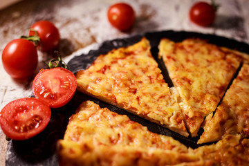 Pizza with cheese 