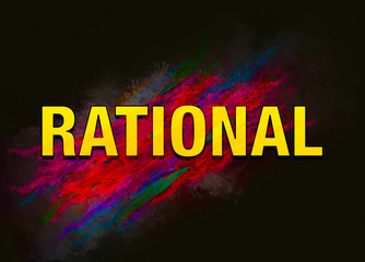 Rational colorful paint abstract background