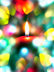 Christmas decoration on abstract background