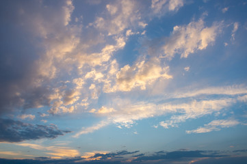 Sky tones of a warm summer night