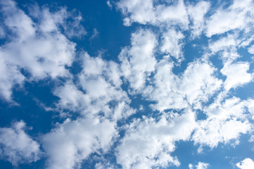 blue sky background with tiny clouds. panorama