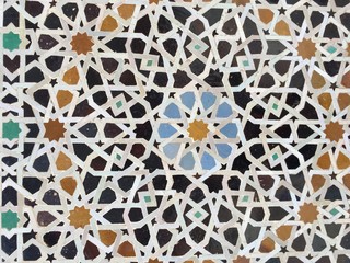 Moroccan design tiles mosque